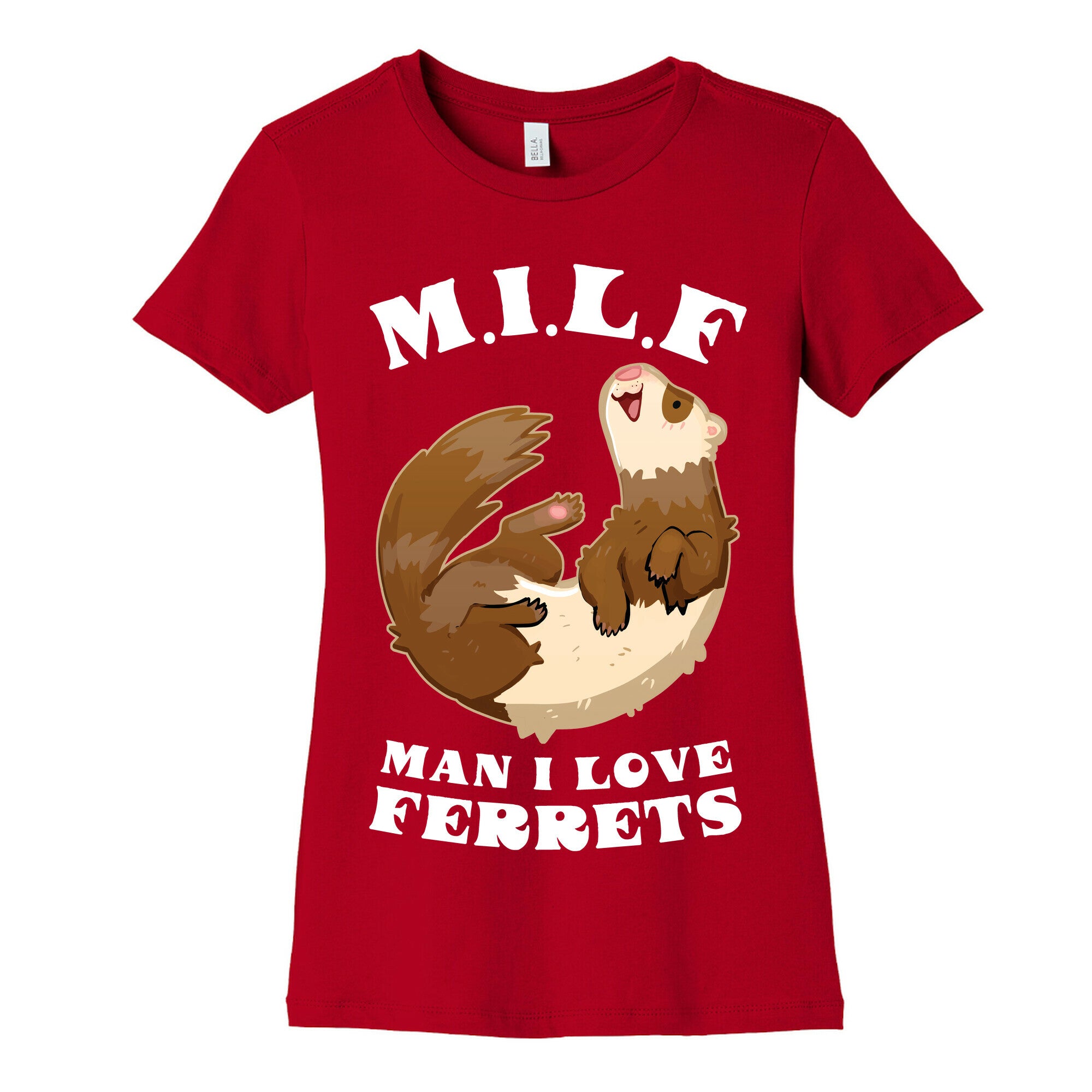 MILF  Man I Love Ferrets Women's Cotton Tee